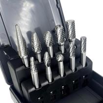 Conjunto de brocas rotativas LU&MN Die Grinder Bits, 10 unidades com haste de 6 mm