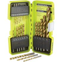 Conjunto de brocas Ryobi com revestimento de titânio, 21 peças Conjunto de brocas Ryobi com revestimento de titânio, 21 peças