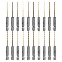 Conjunto de brocas SALI Cobalt, pacote com 20, 1,6 mm, haste hexagonal HSS