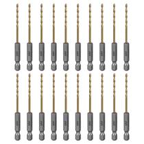 Conjunto de brocas SALI Cobalt, pacote com 20, 2,38 mm, haste hexagonal HSS