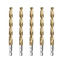 Conjunto de brocas SALI Cobalt, pacote com 5, 8 mm, haste hexagonal, aço HSS