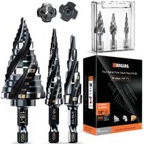 Conjunto de brocas Step Drill ZANGING Four Spiral Flute M35 Cobalt Conjunto de brocas Step Drill ZANGING Four Spiral Flute M35 Cobalt