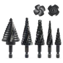 Conjunto de brocas Step Drill ZELCAN Four Spiral Flute 50 tamanhos HSS