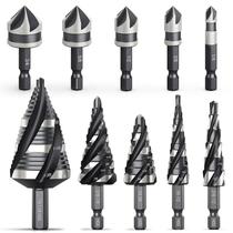 Conjunto de brocas THINKWORK Four Spiral Flute Step, 5 unidades com caixa
