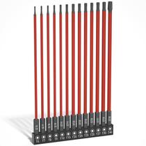 Conjunto de brocas Torx XOOL, 13 peças de comprimento, 150 mm, aço magnético S2 T6-T40