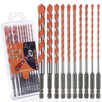 Conjunto de brocas Wild Bossy Concrete Carbide Hex Shank, 10 unidades Conjunto de brocas Wild Bossy Concrete Carbide Hex Shank, 10 unidades