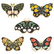 Conjunto de broches, alfinetes coloridos de blusa de insetos com esmalte borboleta Conjunto de broches, alfinetes coloridos de blusa de insetos com esmalte borboleta