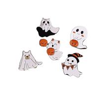 Conjunto de broches, blusa de desenho animado Halloween Ghost, liga leve, 5 peças Conjunto de broches, blusa de desenho animado Halloween Ghost, liga leve, 5 peças