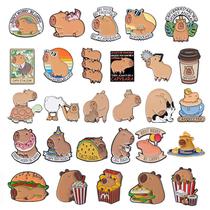 Conjunto de broches Capivara Cartoon Animal Lapel Pin Bad