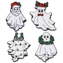 Conjunto de broches Christmas Ghost, 4 peças de liga esmaltada, 2 x 3 cm