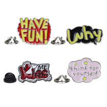Conjunto de broches Colorful Quote Creative Alloy Enamel Lapel