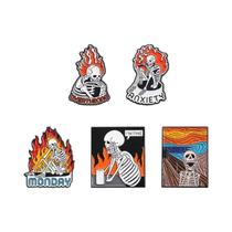 Conjunto De Broches De Esqueleto Fantasma De Halloween, Acessórios De Moda Para Mochilas, Presentes Conjunto De Broches De Esqueleto Fantasma De Halloween, Acessórios De Moda Para Mochilas, Presentes