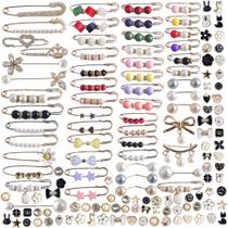 Conjunto de broches e alfinetes, 140 unidades para roupas e sapatos femininos