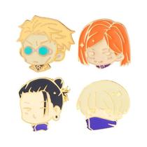 Conjunto de Broches Esmaltados de Anime (3 a 6 Peças) - Pins de Personagens de Desenho Animado