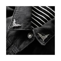 Conjunto De Broches Esmaltados De Morcego Estilo Gótico E Feiticeiro Para Halloween, Acessório De