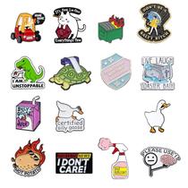 Conjunto de broches Funny Cartoon Creative Goose Dinosaur 16 unidades Conjunto de broches Funny Cartoon Creative Goose Dinosaur 16 unidades