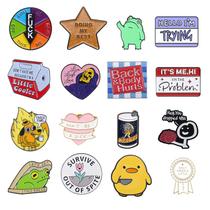 Conjunto de broches Funny Creative Cartoon Lapel Pin Bad x16 Conjunto de broches Funny Creative Cartoon Lapel Pin Bad x16