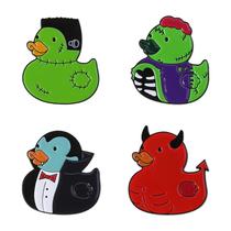 Conjunto de broches Funny Duck Cartoon Monster Enamel Alloy