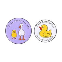 Conjunto de broches Funny Goose Duck Cartoon Alloy