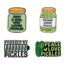 Conjunto de broches Funny Pickle Jar Blouse Lapel Pin Alloy Conjunto de broches Funny Pickle Jar Blouse Lapel Pin Alloy