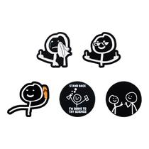 Conjunto de broches Funny Stick Figure, 6 peças de liga esmaltada Conjunto de broches Funny Stick Figure, 6 peças de liga esmaltada