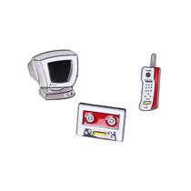 Conjunto de broches Retro Tech Cartoon Computer Cassette Mob