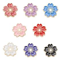 Conjunto de broches Sakura Flower Colorful Cherry Blossom x8 Conjunto de broches Sakura Flower Colorful Cherry Blossom x8