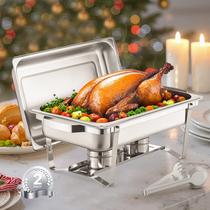 Conjunto de buffet Chafing Dish VEVOR 8L, pacote com 2 unidades em aço inoxidável