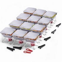 Conjunto de buffet de pratos descartáveis Alpha Living, pacote com 12 Conjunto de buffet de pratos descartáveis Alpha Living, pacote com 12