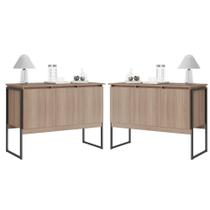 Conjunto de Buffets Industriais Milão Montana Preto