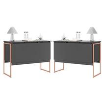 Conjunto de Buffets Industriais Milão Preto Cobre