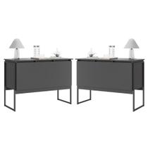 Conjunto de Buffets Industriais Milão Preto Onix