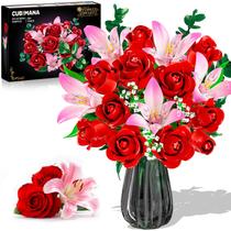 Conjunto de Buquê de Flores CUBIMANA 539 Peças com LED Rosas Vermelhas Conjunto de Buquê de Flores CUBIMANA 539 Peças com LED Rosas Vermelhas