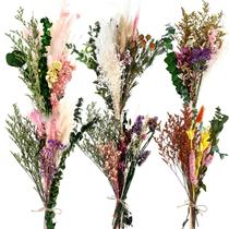 Conjunto de buquê de flores secas CANEGGG, tamanho grande, 6 cachos Conjunto de buquê de flores secas CANEGGG, tamanho grande, 6 cachos