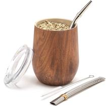 Conjunto de cabaça Yerba Mate BALIBETOV Premium em aço inoxidável 355mL