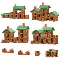 Conjunto de cabana de madeira Building House Toy SainSmart Jr. 665 unidades