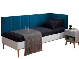Conjunto de cabeceira para cama de solteiro las vegas azul - LOJAS LG
