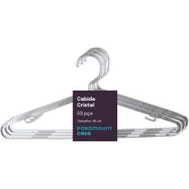 Conjunto de Cabides Cristal 40CM com 3 Unidades Conjunto de Cabides Cristal 40CM com 3 Unidades