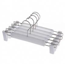 Conjunto de Cabides de Plástico com Presilhas 10 Peças Branco