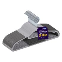 Conjunto de cabides de roupas Lifemaster Plastic 50 peças cinza
