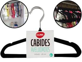 Conjunto De Cabides De Veludo Infantil Ultra Fino Antideslizante 5 Unidades 28cm