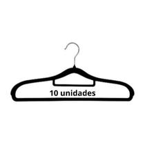 Conjunto De Cabides Largo Aveludado Preto 10 Unidades - Member's Mark