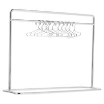 Conjunto de cabides para bonecas NUOBESTY Doll Clothes Rack Silver Conjunto de cabides para bonecas NUOBESTY Doll Clothes Rack Silver
