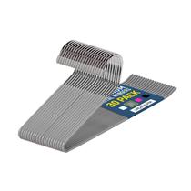 Conjunto de cabides para calças Lifemaster Metal, 30 peças, cinza antiderrapante Conjunto de cabides para calças Lifemaster Metal, 30 peças, cinza antiderrapante