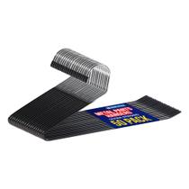Conjunto de cabides para calças Lifemaster Metal, 50 peças, antiderrapante, preto