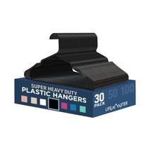 Conjunto de cabides para roupas Lifemaster Plastic 30 peças pretas