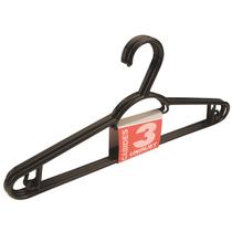 Conjunto de Cabides PP C/ 3 Unidades Preto 0164 Uninjet Conjunto de Cabides PP C/ 3 Unidades Preto 0164 Uninjet