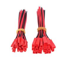 Conjunto de cabos Dilwe 20 unidades JST macho e fêmea 24 AWG, conector de 2 pinos Conjunto de cabos Dilwe 20 unidades JST macho e fêmea 24 AWG, conector de 2 pinos