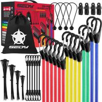 Conjunto de cabos elásticos SEDY de 129 peças com ganchos, corda elástica de borracha Conjunto de cabos elásticos SEDY de 129 peças com ganchos, corda elástica de borracha