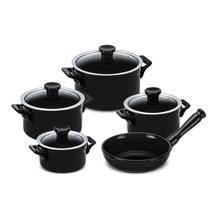 Conjunto de Caçarolas Clear 5 Peças Preto Ceraflame Conjunto de Caçarolas Clear 5 Peças Preto Ceraflame